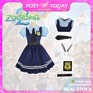 🇲🇾READY STOCK🇲🇾 Zootopia Judy Hopps Cosplay Dress Police Bunny Costume for Kids Girl Adult Performan