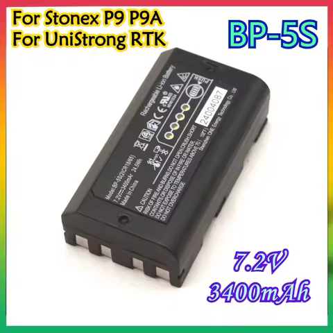 BP-5S 7.2V 3400mAh Battery for Stonex P9 P9A Data Collector Battery for UniStrong RTK Measurement In