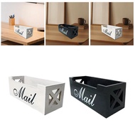 [tenlzsp0bc] Wooden Mail Organizer Envelope Holder Rustic Workspace Organizer Wall Mount