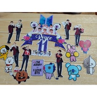 Cake topper Bts/Bt21 themed (personalized)