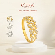 Cera 916 Gold Rings Zig Zag Ring S9167
