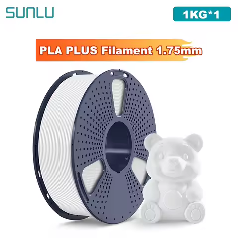 SUNLU 1KG PLA Plus /Clear 3D Printer Filament 1.75mm 1000g Spool (2.2lbs) Neatly Arranged No Knot Fi