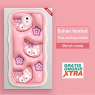 MERAH Samsung J2 J7 Prime Pro J7 2015 Core NXT J5 Pro 4G 2017 J3 2016 Colorful 3D Pink Fox Wave Bord