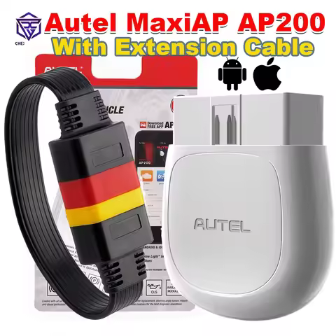 Autel MaxiAP AP200 Bluetooth OBD2 Code Reader Full Systems Scan with Extension Cable AP200 Car Diagn