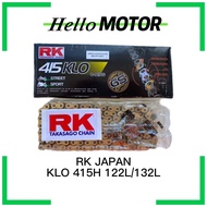 RK TAKASAGO JAPAN ORING CHAIN RANTAI MOTOSIKAL 415H 122L 132L FOR Y15 Y16 LC135 4S 5S VF3i RS150 RSX150 EX5 DREAM WAVE125 AJI RACING SSS RKM