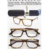 frame kacamata minus kacamata kotak unisex leopard premium