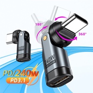 240W OTG Adapter 540 Rotation Type-C Converter USB-C OTG Adapter Fast Charging Convertor For Mobile 