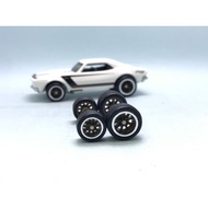 Z179 Tayar Getar Rubber wheels 1/64 Hot wheels BBS Brown 10 & 12mm Medium Axle 67 Camaro