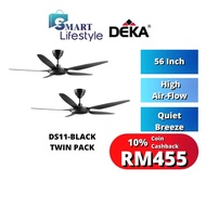 Deka 5 Blade Ceiling Fan (56 Inch) with Remote Control DS11- 【2 SET】