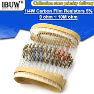 100pcs 1/4W Carbon Film Resistors 0R~68R 5% 0R 0.1R 0.47R 1R 2R 3R 4.7R 10R 20R 30R 47R 56R 68R  ohm