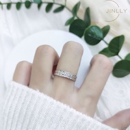 925 Sterling silver Electric Gold Ring (S925 silver Ring)* silver Ring + White Gold/ Women's Ring