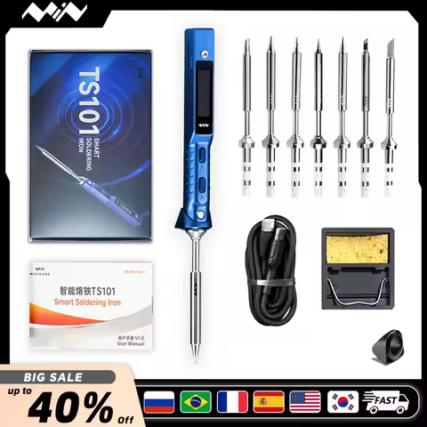 Original Miniware Blue TS101 Electric Soldering Iron Adjustable Temperature USB Portable Digital Wel