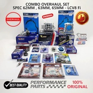 COMBO OVERHAUL SET LC135 V8/ LCV8 Fi SPEC 62MM,63MM,65MM (KOMBO OVERHAUL LCV8 Fi)