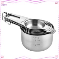 Easy to Use Measuring Cup Stainless Steel Measuring Spoon Set 30/60/80/120/160/180/240ml Precise Coo
