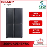 SHARP 4 Door J-Tech Inverter Technology 700L Avance Refrigerator - SJF821VMSS Peti Ais Fridge Peti S