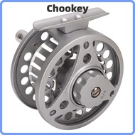 CHOOKMY Full Metal Fly Reel, Left Right Handed Silver Fly Fishing Reel, Durable 3/4WT Aluminum Alloy