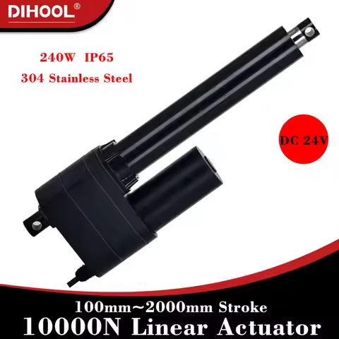 10000N Linear Actuator 100mm~2000mm Stroke 24V 240W Electric Lifting Motor 150kg~1000kg Load Adjusta
