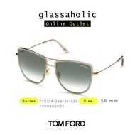 [ลดกระหน่ำ] แว่นกันแดด TOM FORD รุ่น FT0759 ทรงนักบิน เลนส์เทาสว่าง สวยหรูดูดี