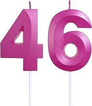 2.76" 46th 64th Number Candles Birthday Gifts for Women Men Birthday Decorations Birthday Candles Nu