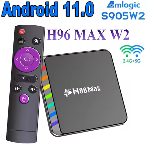 H96 Max W2 Android Smart TV Box Android 11.0 Amlogic S905W2 4GB 32GB 64GB Wifi6 2.4G&5G BT 4K HDR10+