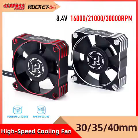 SURPASS Rocket-Rc RC Metal Cooling Fan 30mm 35mm 40mm Aluminum Cool Fan Heat Sink Fan Cover for RC C