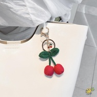 WXDX.TH Cherry Keychain, Plant Handmade Yarn Yarn Keychain,  Dripping Cherry Dripping Cherry Keychai