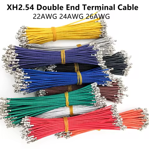 100pcs XH 2.54MM Double Head with Terminal Wire without Housing 10cm20cm 30cm Female To Female Elect