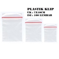KP CLIP PLASTIC BAG SIZE 7X10 / 7 X 10 CM CLEAR @10 PACK