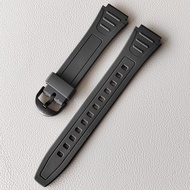 18mm PU Silicone Strap for Casio W800H F-91W F105/108 A158/168 AE1200/1300 Soft Rubber Sport Universal Women Men Black Watch Band
