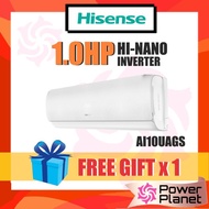 [FREE GIFT] Hisense 1.0HP / 1.5HP R32 Inverter Air Conditioner HI-NANO Air Cond