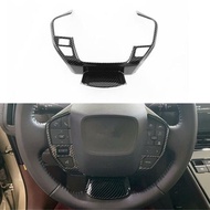 For Toyota bZ4X 2023-2024 Carbon Fiber ABS Steering Wheel Cover Frame Trim Decor