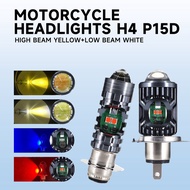 Universal Motorcycle Headlights PX15D H4 8-80V White/Yellow Projector Projector Spotlight