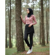 Women's Sports Suit (Crop Hoodie + Leeging Skirt) Padel Outfit | Running Women - ME02