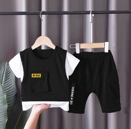 COD FREE ONGKIR Pakaian anak Setelan baju anak laki laki setelan baju dan celana pendek anak laki la