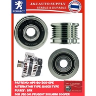 OPL-BO-308-6PK BRAND J&J ALTERNATOR CLUTCH PULLEY BOSCH TYPE 6PK FOR USE ON: PEUGEOT 308,MINI COOPER