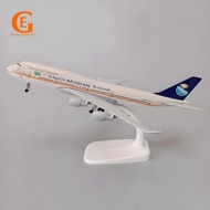 Saudi Arabian Airlines Boeing 747 Aircraft Model Diecast Alloy Metal B747 Airplane Airlines Model Pl