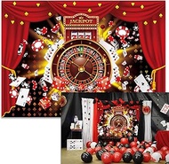 BINQOO Casino Party Backdrop Casino Las Vegas Game Casino Night Party Banner Background Poker Casino