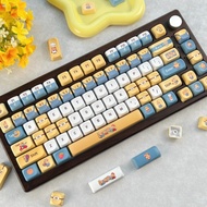 MAIMOOO Cute Round Yellow Minions Keycap MOA Profile 120 Keys PBT Dye Sublimation Aula F75 Ajazz AK8