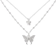 [DC012] SILVER NECKLACE "Sparkling Phalaenopsis"
