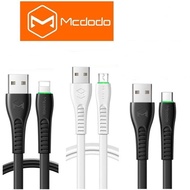 MCDODO CA-6361 / CA-6431 / CA-6751 Fast Charging USB Data Cable 3A Quick Charging QC4.0 LED Indicato