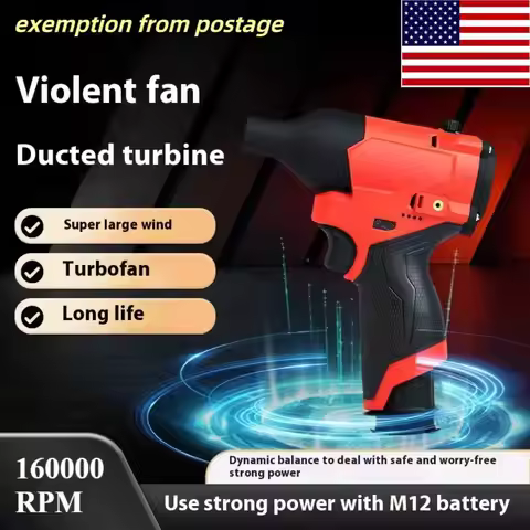 Brushless Jet Blower for Milwaukee 12V Battery 160000RPM Control Violent Turbo Fan Electric Air Dust