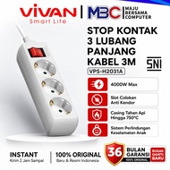 VIVAN 3-Hole + PowerStop Kontak LB3 LB4 LB5 LB6 VPS-H2031A H2051A H2061A White Switch