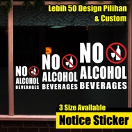 NO ALCOHOL BEVERAGES STICKER NO ALCOHOL WALL STICKER / SC54