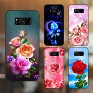 Samsung S8, S8 Plus Case With Black Border Printed Rose