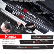 Honda 9Pcs Car Door Sill Protector Carbon Fiber Stickers For CRV VEZEL City Civic Jazz BRV