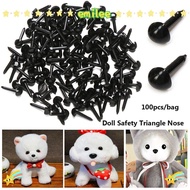 EMILEE 100pcs/bag Safety Triangle Noses DIY Doll Animals Plastic Mini 4.5X5.5MM