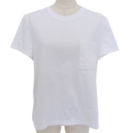 เสื้อยืดแขนสั้นปักลายที่กระเป๋า HERMES 24SS 4H4615DA สีขาว ผ้าฝ้าย 100% ไซส์ 42 พร้อมกล่อง ผลิตในฝรั