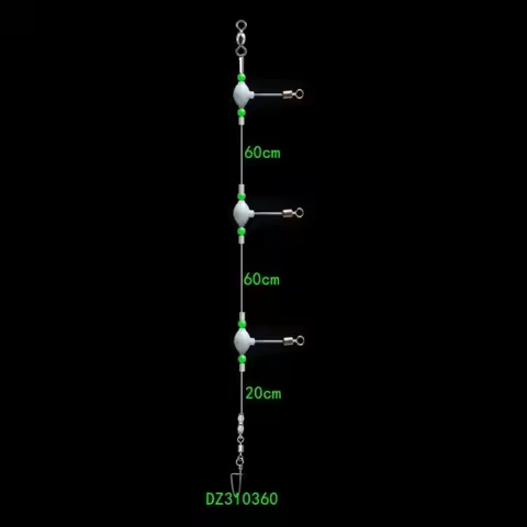 3pcs Luminous Beads Fishing Tackle Set Highly Sensitive Quick Change Sea Fishing Set Long Casting Si