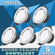 Super Wide Light LED Downlight White Silver 5 Pieces Of 5watts Color Changing Ceiling Pin Light