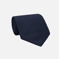 Herringbone Silk Jacquard Tie - Black